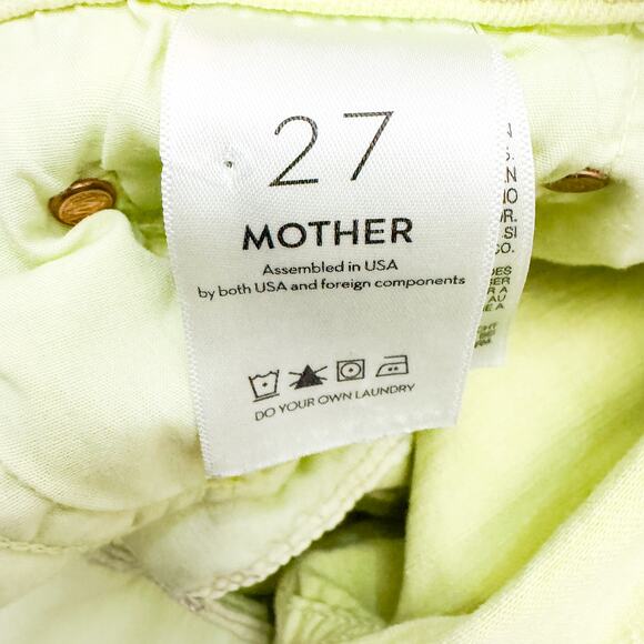 Mother Superior The Tomcat The Devil May Care Green Denim Jeans Size 27 - Picture 7 of 10